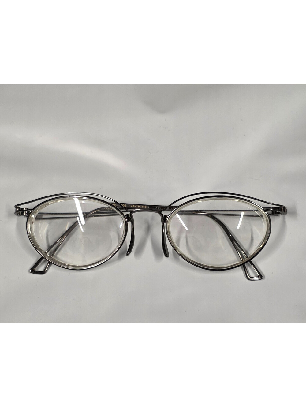 Donna Karan vintage eyeglasess, silver, optical frame made in Japan Frames only